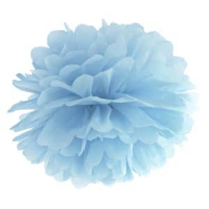 pom pom ljusblå
