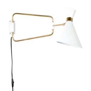 Vägglampa SHADY, vit