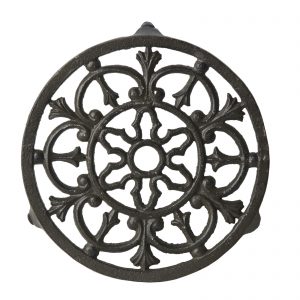 Grytunderlägg FREJ runt gjutjärn brun/svart 20 cm