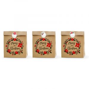 Presentpåsar "Merry Little Christmas", 3-pack