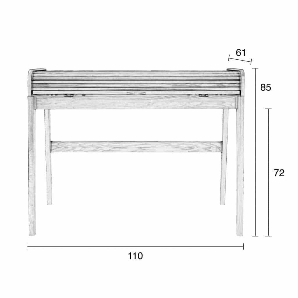 skrivbord Barbier svart Zuiver