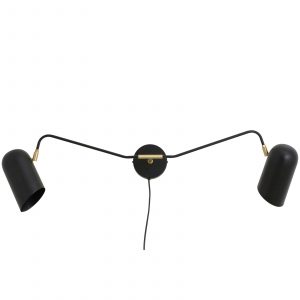 Vägglampa ERIS, svart
