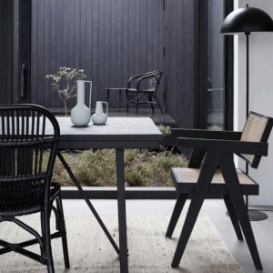 Matbord KYOTO, svart teak