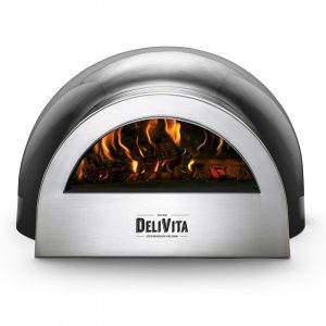 Vedeldad pizzaugn DeliVita, svart