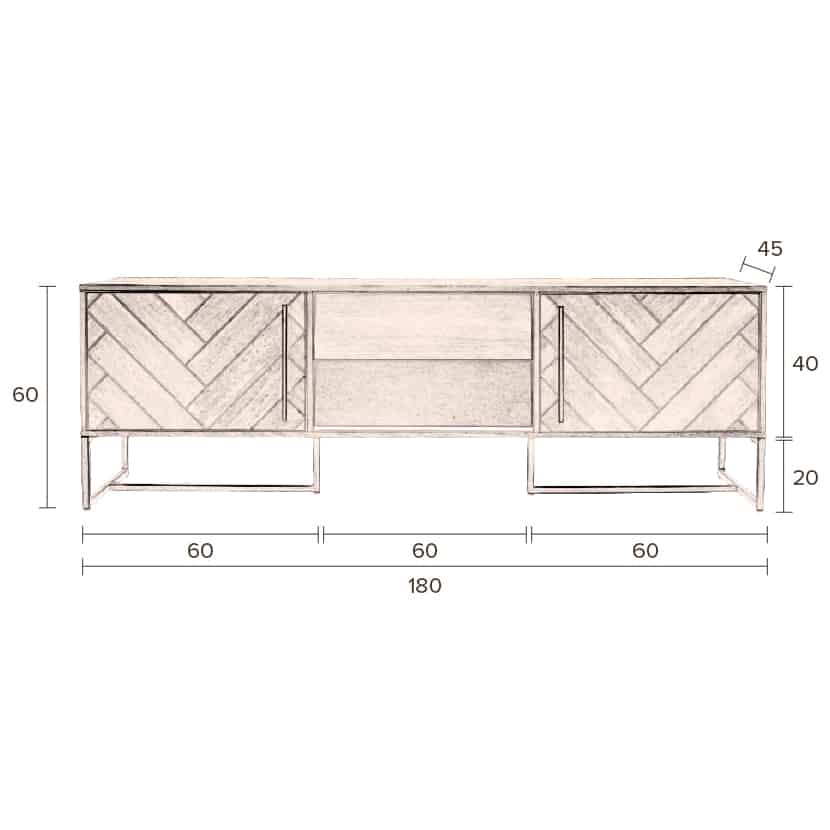 sidobord Tv-bänk Class Dutchbone