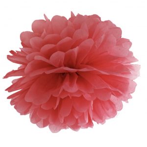 Pom poms blomma, röd