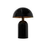 Svart bordslampa ROME från Wikholm Form, med kupolformad skärm och robust järnfot.