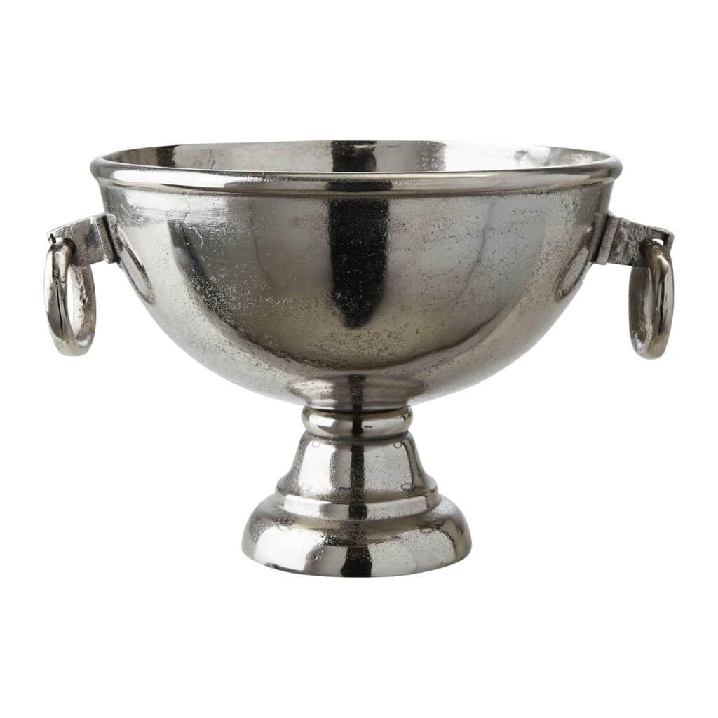 En elegant champagnekylare CARTER från Affari of Sweden, i nickel-färgad aluminium med en tidlös och lyxig design.