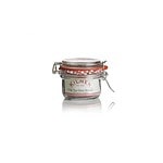 Kilner glasburk med tätslutande lock, rund modell, 0,125 liter, med den klassiska Kilner-logotypen och orange gummitätning.