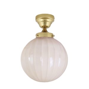 Taklampa MARIT stor mässing/beige
