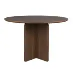Matbord Laurent i brunt med elegant rund design.