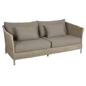 Trädgårdssoffa ASTER från Brafab i beige konstrotting med mjuka dynor