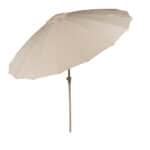 Parasoll 250 cm beige vinklat med metallstång för uteplats och trädgård