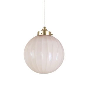 Taklampa MARIT 30 cm, mässing/beige