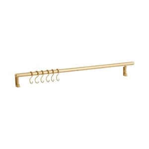 Kroklist MALO i metall – mässing, 6 krokar 62 cm