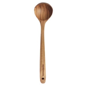 Soppslev i teak 31 cm med rund skål och långt handtag