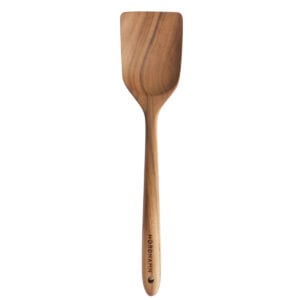 Stekspade i teak 34 cm med rundade kanter för skonsam matlagning