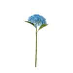 Blå konstgjord hortensia i polyester med grön stjälk, 60 cm